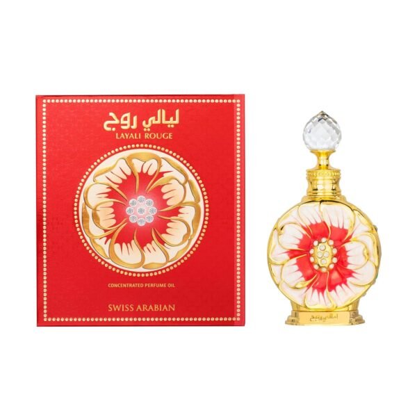 71EqXkgwovL._SL1500_.jpg Swiss Arabian Layali Rouge - Luxury Products From Dubai - Long Lasting Personal Perfume Oil Fragrance - A Seductive Signature Aroma - 0.5 Oz