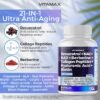 71EuChQmR6L._AC_SL1080_.jpg Resveratrol NAD+ Berberine Hyaluronic Acid - Biotin Grape & Blueberry + NAC - Collagen Peptides - Hair, Nail, Skin & Joint Supplement - 21-in-1 Women and Men - Made in USA (60 Count (Pack of 1)