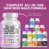 Clean Nutraceuticals Collagen Pills 1000mg Biotin 10000mcg Keratin Saw Palmetto Hyaluronic Acid - Hair Skin & Nails Vitamins & DHT Blocker with Vitamin E Folic Acid Pumpkin Seed MSM - 90 Count