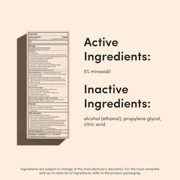 hims Extra Strength Hair Regrowth Treatment for Men with 5% Topical Minoxidil Solution for Hair Loss and Thinning Hair, Unscented, 2 Pack