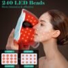 Red Light Therapy for Face, 7＋1 Colors LED Face Mask Light Therapy with 850NM Near-infrared, Portable Rechargeable Red Light Therapy Mask Skin Care Device at Home and Travel for Anti-Aging