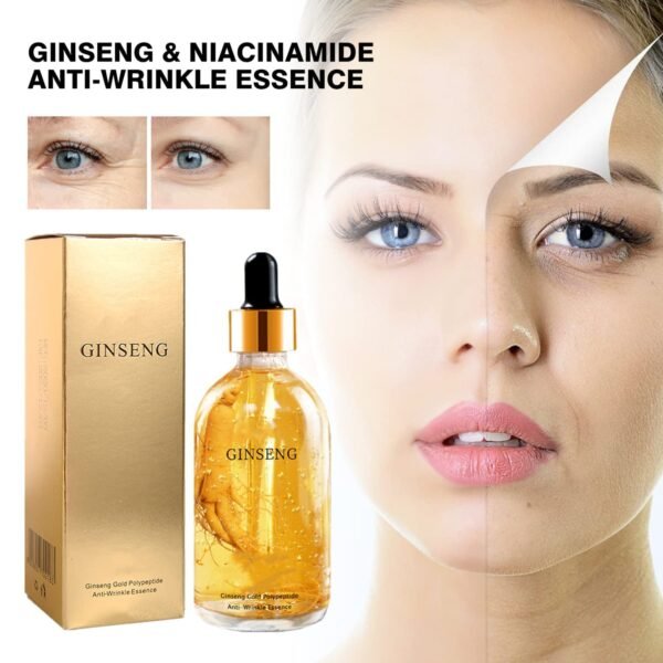Ginseng Polypeptide Anti-Ageing Wrinkle Essence,Ginseng Gold Polypeptide Anti-Ageing Serum,Ginseng Extract Liquid, Korean Ginseng Anti Aging Essential Oil,Reduces Wrinkles,Improves Sagging