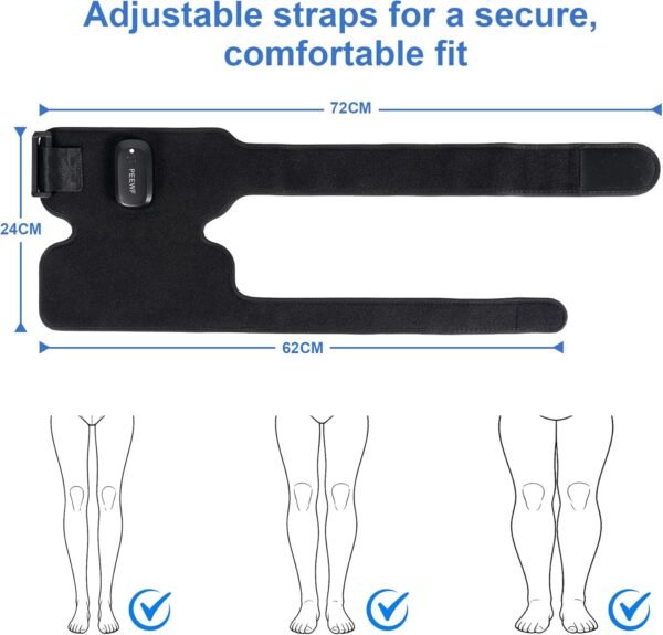 Wireless Red Light Therapy for Knee Pain Relief – 660nm Red & 880nm Infrared Heating Pad for Arthritis, Joint & Muscle Pain – Adjustable Fit, Ideal for Seniors & Home Use