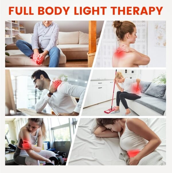 Red Light Therapy Belt for Body, Infrared Light Therapy, 660nm &850nm 3-in-1 LED Bead, Pain Relief, red-Light Therapy for Dogs, Shoulder, Back, Knee.Improve Joint Inflammation,