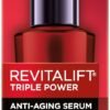 L'Oreal Paris Revitalift Triple Power Anti-Aging Concentrated Face Serum, Hyaluronic Acid and Pro-Xylane, Reduces Wrinkles 1 oz