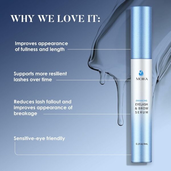 71GGdKHO4BL._SL1500_.jpg Eyelash Growth Serum, Makes Lashes Longer and Thicker, Suitable for Sensitive Eyes, For Natural Eyelashes, Extensions and Eyebrows, Vegan & Cruelty-Free, 4ml, 4-month Supply