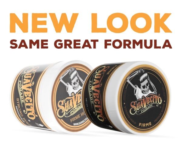 Suavecito Pomade Firme (Strong) Hold - Strong Hold Hair Pomade For Men - Medium Shine Water Based Flake Free Hair Gel - Easy To Wash Out - All Day Hold For All Hair Styles