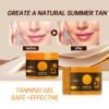 Intensive Tanning Gel, Natural Tanning Accelerator Cream Gel, Hydrating Natural Ingredients for Long Lasting Dark Tan(150g/5.29oz)