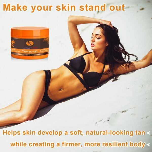 Luxury Intensive Tanning Gel, Natural Tanning Accelerator Cream Gel for Outdoor Sun 150 ml / 5 oz