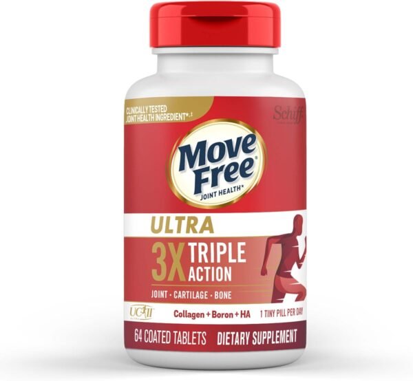 71GSileRT5L._AC_SL1500_.jpg Move Free Ultra Triple Action Joint Support Supplement - Type II Collagen Boron & Hyaluronic Acid - Supports Joint Comfort, Cartiliage & Bones in 1 Tiny Pill Per Day, 64 Tablets (64 servings)