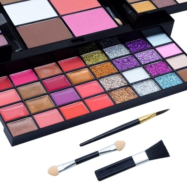 71GXmJmYNdL._SL1500_.jpg All in One Makeup Kit for Women Full Kit, 74 Colors Professional Makeup Gift Set, Include 36 Eyeshadow, 16 Lip Gloss, 12 Glitter Cream, 4 Concealer, 3 Blusher, 2 Highlight and Contour, 1 Bronzer