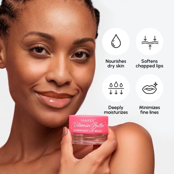 MAREE Lip Mask with Hyaluronic Acid - Overnight Butter Balm - Moisturizer for Very Dry Lips - Hidratante de Labios Care Hydration