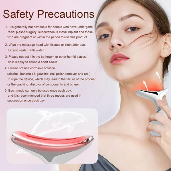 Face Messager for Face and Neck, Facial Massager for Face and Neck, 7 Color Face Neck Massager for Skin Care, at-Home Face Tool for Skin Care