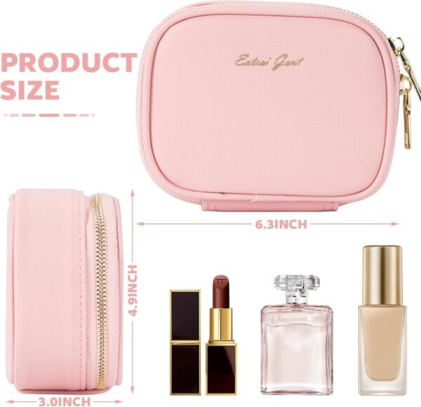 71H-4IN2tGL._AC_SL1500_.jpg Small Makeup Bag Travel Train Case with Mirror and Light Mini Travel Make up for Women Train Case Cosmetic Organizer 3 Adjustable Brightness Toiletry Bag Portable Artist Storage