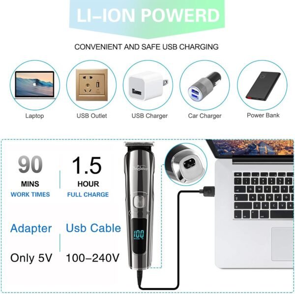 71H1ZgsILSS._AC_SL1500_.jpg Brightup Beard Trimmer for Men - Electric Razor & Shaver, Cordless Hair Clippers Trimmers Set, IPX7 Waterproof Mens Grooming Kit for Shaving Face, Mustache, Body, Ear, Nose Hair Trimmer, Gifts for Men
