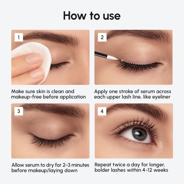 MAREE Eyelash Serum To Grow Lashes & Brows - Eye Lash Serum for Eyelash Growth Without Prostaglandin - Rapid Enhancing Lash Growth Eyebrow Boost Oil - Sérum De Pestañas Suero Para Pestañas Crecimiento