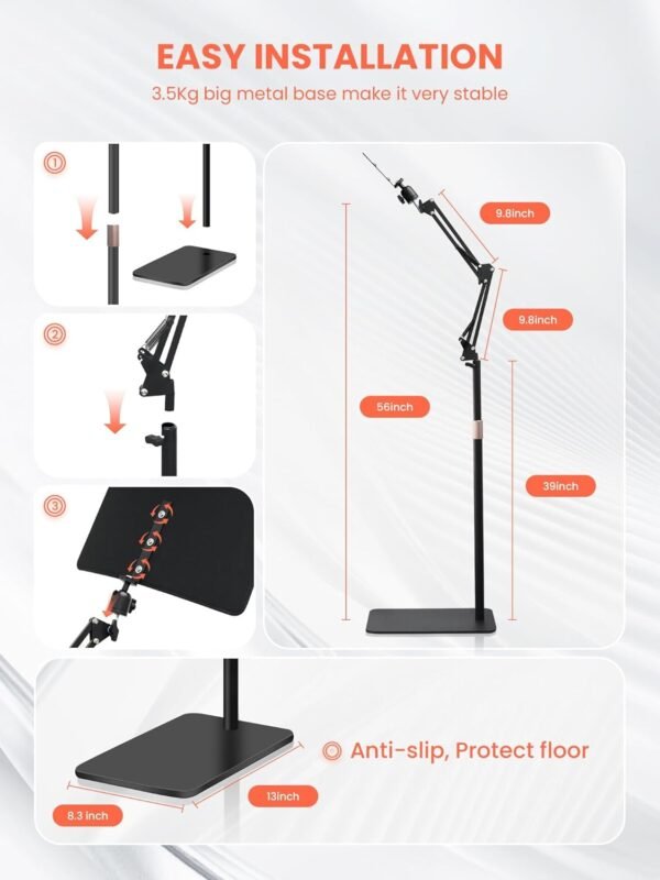 Red Light Therapy for Body, 2 in 1 Removable Red Light Panel Red Infrared Light Therapy Lamp with Stand 660nm & 850nm Red Light Therapy for Face Back or The Whole Body