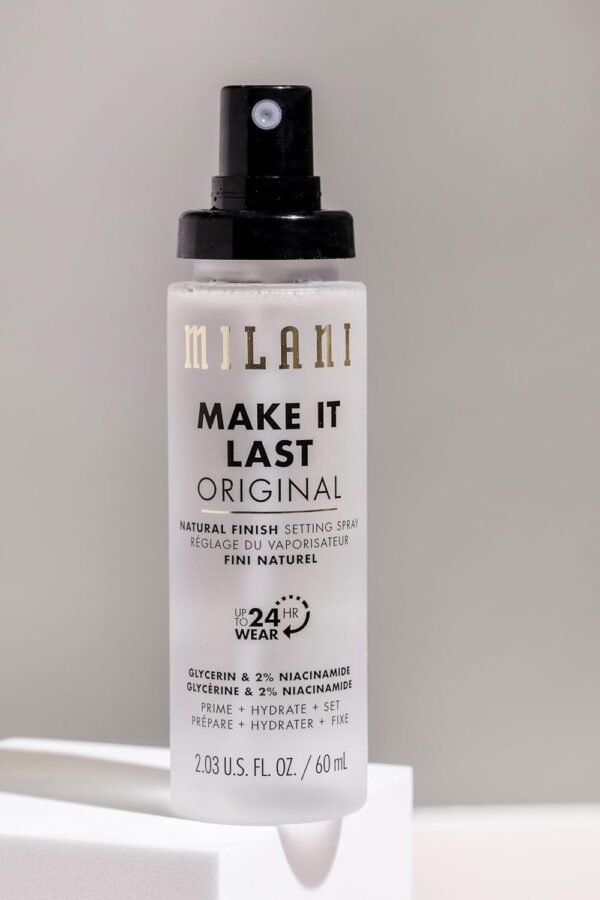 Milani Setting Spray + Primer, Make It Last Original - Natural Finish with Niacinamide for Hydration, Setting Spray for Makeup and Face Primer, 3-in-1 Prime + Hydrate + Set, 2.03 Fl. Oz