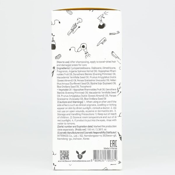 Elizavecca CER-100 Hair Essence Oil - Leave-In Treatment for Dry Hair Growth - 100ml K-Beauty