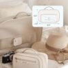 71IHLZ4ZEqL._AC_SL1500_.jpg BAGSMART Travel Makeup Bag, Make Up Bag with Multiple Compartments for Organizer, Durable & Compact Cosmetic Organizer for Women for Travel Accessories (Beige)
