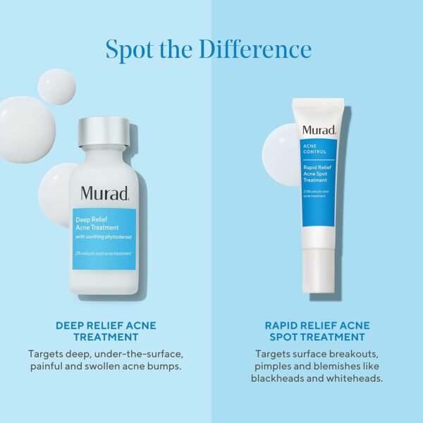 Murad Deep Relief Acne Treatment - Maximum Strength Acne Treatment with 2% Salicylic Acid and Phytosteroid for Deep, Painful Acne Breakouts and Redness - Accelerated Healing Treatment - 1 Fl Oz