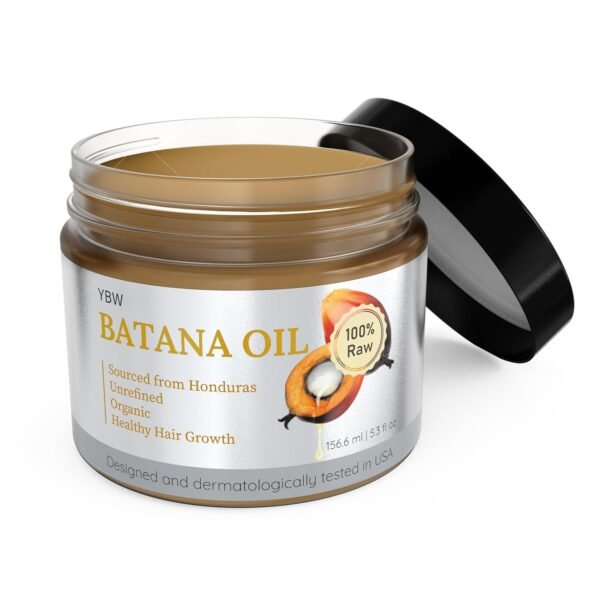 YBW Batana Oil for Hair Growth Dr. Sebi Organic, Natural, Pure and 100% Raw Batana Oil Paste from Honduras - Botana Enhances Hair Thickness, Prevents Loss for Men and Women