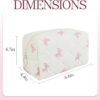 71ImVYR9JJL._AC_SL1500_.jpg Quilted Makeup Pouch,Cotton Puffy Makeup Bag, Coquette Cosmetic Bag for Women and Girls, Aesthetic Organizer Bag, Cute Flower Travel Toiletry Bag
