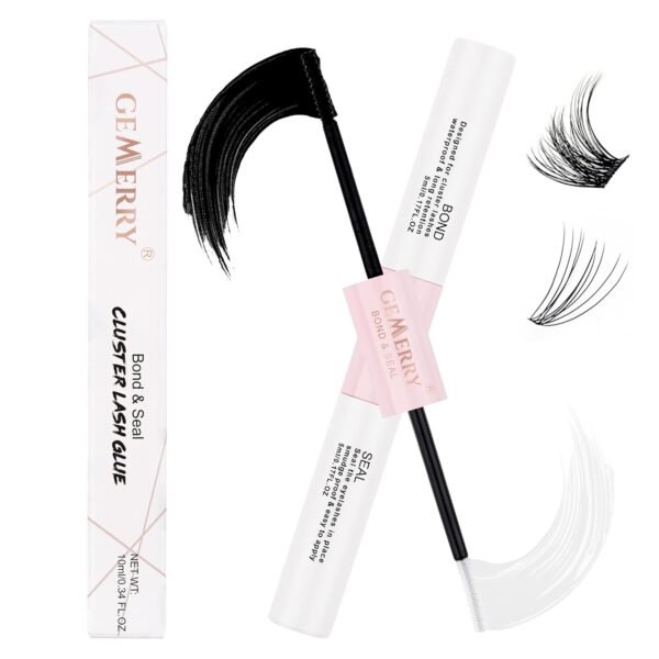 GEMERRY Lash Bond and Seal Waterproof Lash Cluster Glue for Eyelash Clusters - Long Retention 48-72 Hours - DIY Lash Extensions at Home