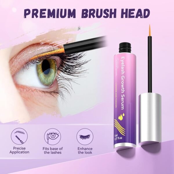 Lash Serum for Eyelash Growth：Natural & Vegan Eyelash Growth Serum for Longer, Thicker, Fuller Lashes Nourishing & Conditioning Formula - Safe for Sensitive Eyes - 5ml