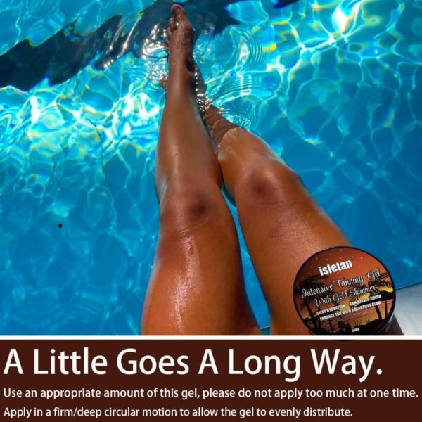 Intensive Tanning Tanning Gel With Gold Shimmer Mango, Extreme Tanning Gel For Outdoor Sun, Ultra Dark Tanning Butter, Tanning Balm For Beach, Solid Carrot Tanning Oil, SPF0, 200g