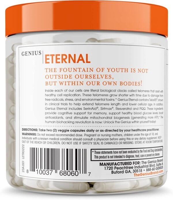 Genius Eternal, Anti-Aging Supplement