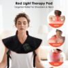 Red Light Therapy Neck Shoulder,Rechargeable Infrared Light Therapy Device for Body with Massage and Timer,Wearable 660nm&850nm Red Light Therapy Wrap Pads for Body at Home
