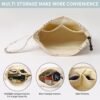71Jp91hYdzL._SL1500_.jpg Small Makeup Bag with Pocketes and Zipper Corduroy Makeup Pouch for Purse Travel Corduroy Cosmetic Organizer Toiletry bag for Women
