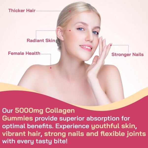 71JpWqRaJL._AC_SL1500_.jpg Collagen Gummies for Women, Hydrolyzed Collagen Peptides Type I, II, III, V, X, 0 Sugar, Collagen Gummies for Skin, Wrinkles, Hair, Nails, Digestive, Immune Health, 180 Collagen for Women Gummies