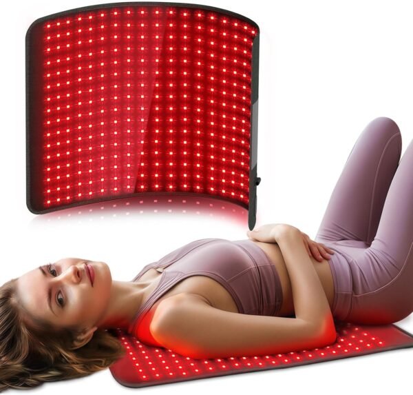 Comfytemp 24'' x 17'' Large Red Light Therapy Pad for Body, 320 LEDs FSA HSA Eligible Near Infrared Light Therapy Pad, 48W Light Wrap for Back Waist Joint Muscle Pain Relief, 660nm & 850nm