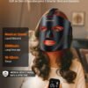 Red Light Therapy for Face - 6 Modes Portable Led Face Mask Light Therapy with Remote, Time Adjustment, Near-Infrared Skin Tightening Device at Home & Travel Skincare, 400 LEDs