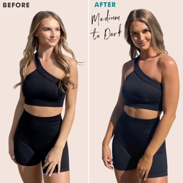 Self Tanner Tanning Mousse Kit - USA Made with Natural & Organic Ingredients, Self Tanner Mousse and Mitt, Tan Kit, Fake Tan Tanning Foam, Medium to Dark, Sunless Tanners Best Sellers