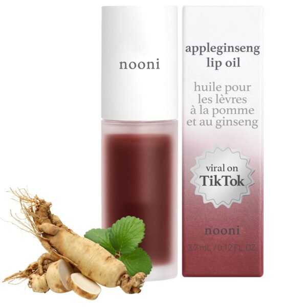 71K6dDhNOGL._SL1500_.jpg NOONI Korean Hydrating Lip Oil - Appleginseng | Lip Stain, Gift, Long-Lasting, Moisturizing, Plumping, Revitalizing for Dry Lips, Waterproof, No Peel Off, Korean Lip Tint 0.12 Fl Oz