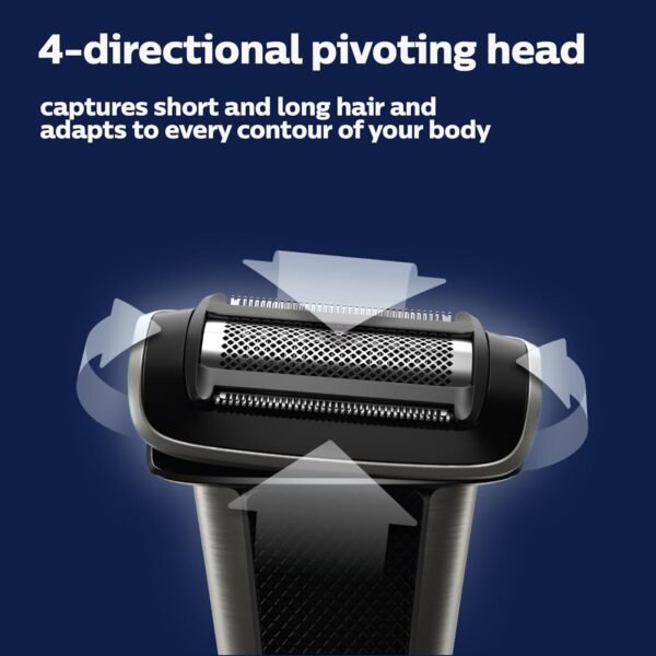 Philips Norelco Bodygroom 7000 Series, Showerproof Groin and Body Trimmer for Men, Precise Body Grooming, Adjustable Comb, Safe Even Below The Belt, 80 Min. Runtime, Model BG7030/49