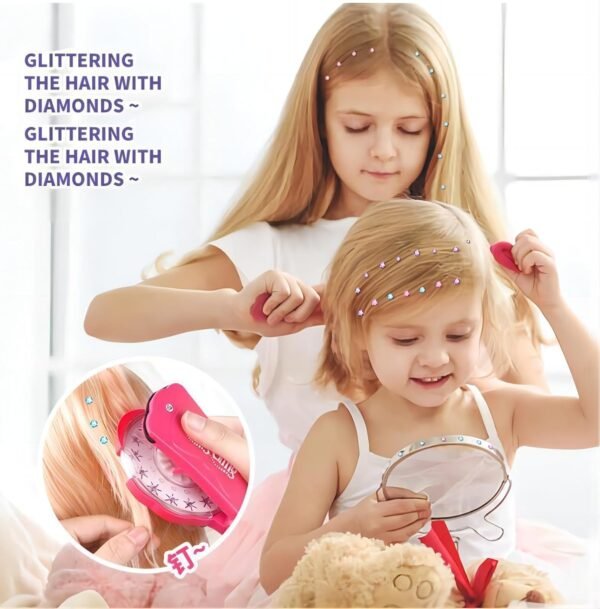 Kids Hair Styling Kit with Multicolor Beads, Hair Braiding Tool, DIY Hair Accessories Set, Ages 8+