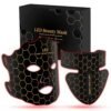 Yahi Red Light Therapy for Face, Led Face Mask Light Therapy, 7 Colors LED Face & Neck Mask Light Therapy At Home, Black