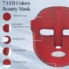 Red Light Therapy Mask for Face, Led Face Mask Light Therapy, 7 Colors LED Facial Skin Care at Home, Gold