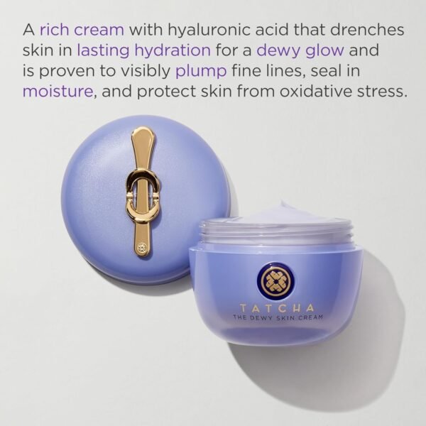 71LaW8WJWvL._SL1500_.jpg TATCHA The Dewy Skin Cream | Rich Face Cream to Hydrate, Plump and Protect Dry and Combo Skin, 50 ml | 1.7 oz