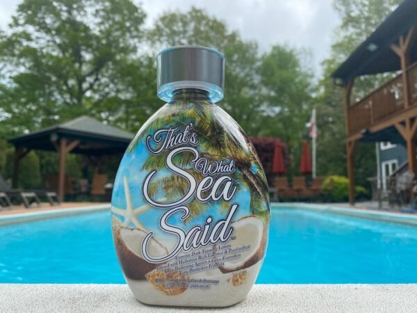 That’s What Sea Said Tanning Lotion Accelerator - For Indoor Tanning Beds and Outdoor Sun Tan - Safe for Face, Body and Tattoos - With Coconut Oil - No Bronzer