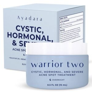 71Lvg93gl1L._SL1500_.jpg Cystic Acne Spot Treatment Overnight Hormonal Acne Treatment for Face & Body Sulfur Cream for Women Men & Teens Effective for Stubborn Breakouts 120 Uses