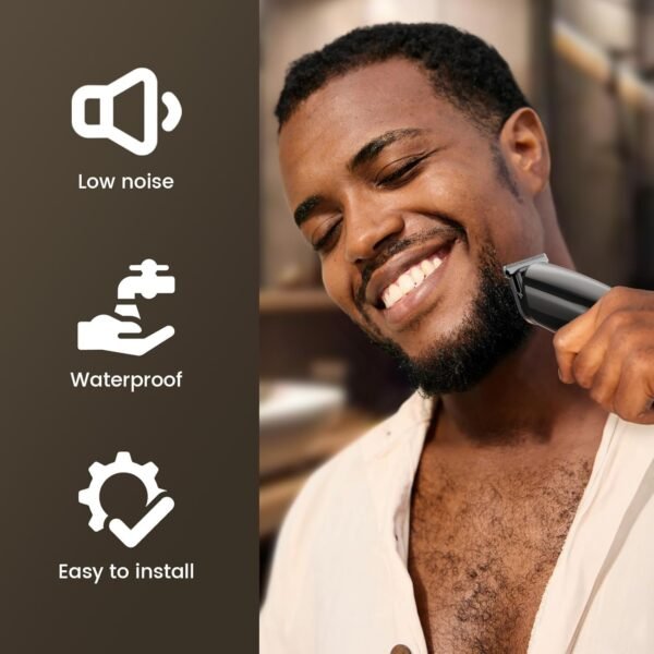 Electric Beard Trimmer for Men: 16-in-1 Professional Barber Hair Clippers - Cordless Grooming Kit - Turbo Speed & Precision Blades