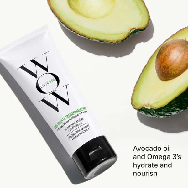 71MJ1pL63L._SL1500_.jpg COLOR WOW One Minute Transformation – Instant frizz fix| Nourishing styling cream smooths, tames + defrizzes on the spot| Avocado oil + Omega 3’s hydrate, repair for silkier, smoother texture
