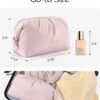 71MC0vvOLwL._AC_SL1500_.jpg BAGSMART Makeup Bag Travel Toiletry Bag, Cute Make Up Bag, Large Capacity Cosmetic Bags for Women, Wide-open Makeup Pouch Travel Essentials Toiletries Accessories Brushes (Pink)