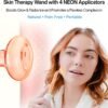 Pure Daily Care NuDerma Handheld Skin Therapy Wand Machine w/Neon – Anti-Aging - Skin Tightening - Wrinkle Reducing - Dark Circles – Clarifying - Hair & Scalp Stimulator