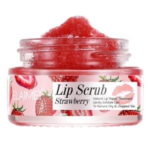 71MIMQPuelL._SL1500_.jpg Strawberry Lip Scrub & Repair, Exfoliator & Moisturizer for Chapped, Dry and Flaky Lips
